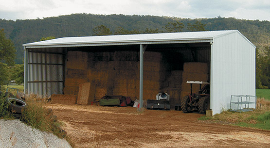 burra hay machienry zincalume shed 2