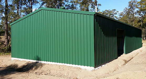 devonport rural shed with walk through section