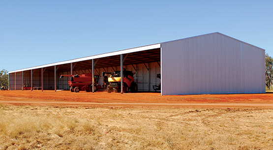 katoomba zincalume open front farm shed