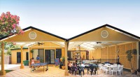 patio double gable roof outdoor living