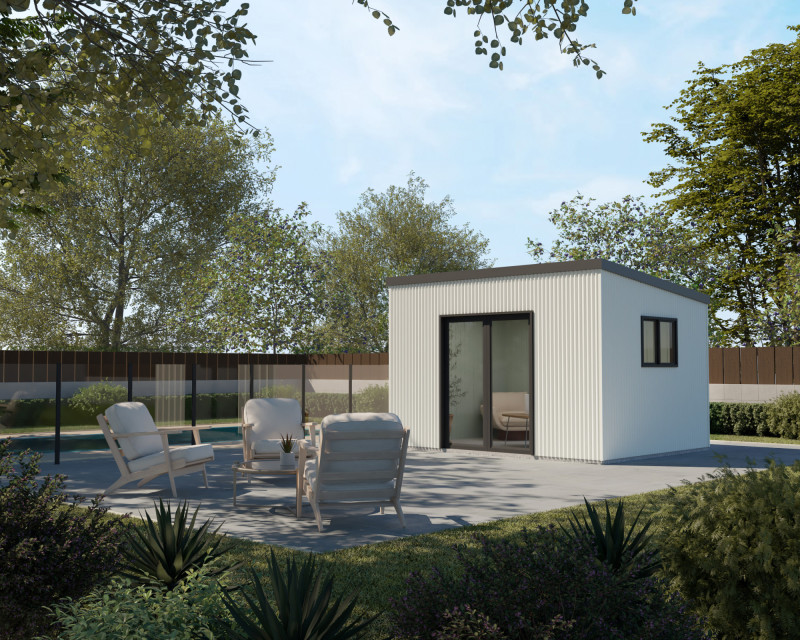 Shed Exterior Backyard Retreat Skillion Coro Profile