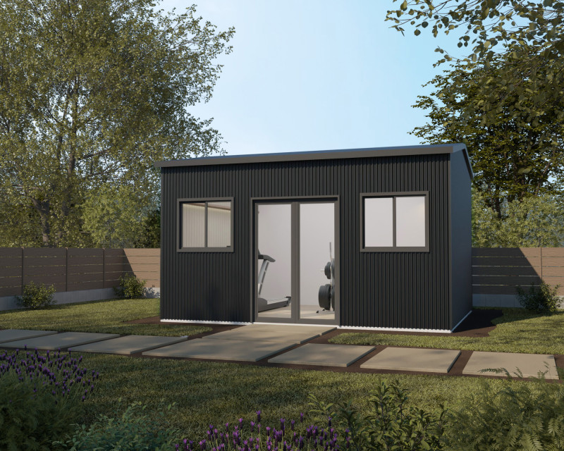 Shed Exterior Gym Gable Coro Profile