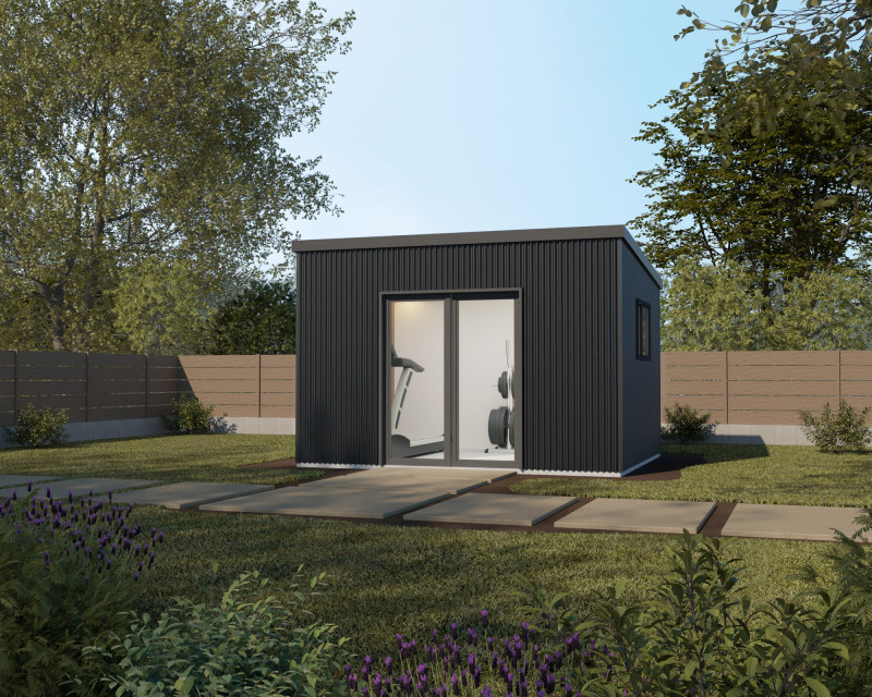 Shed Exterior Gym Skillion Coro Profile