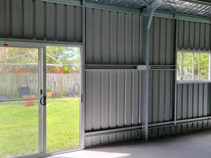 Sheds n Homes Tasmania Surfmist 10m Residential Shed Project Aus 2