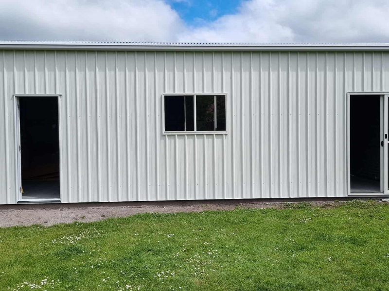 Sheds n Homes Tasmania Surfmist 10m Residential Shed Project Aus 3