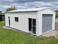 Sheds n Homes Tasmania Surfmist 10m Residential Shed Project Aus