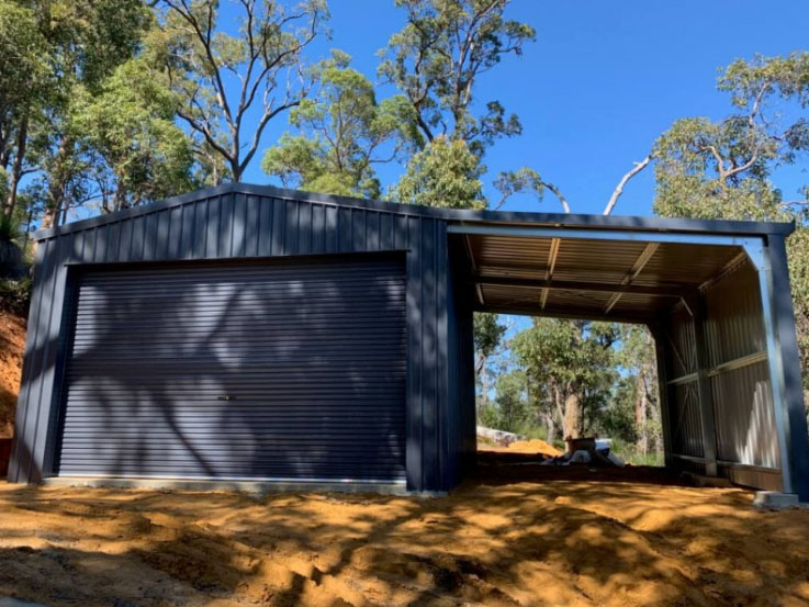 Garage with Lean-to