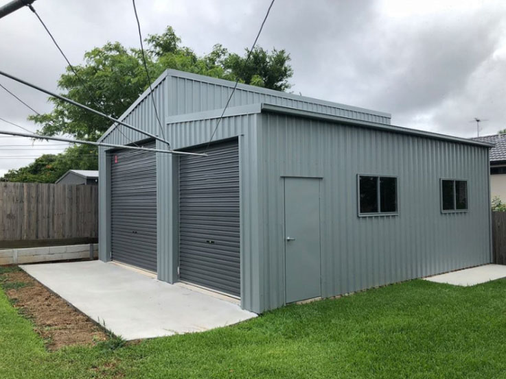 Sawtooth Skillion Double Garage